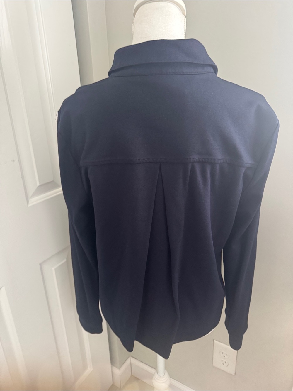 Talbots Navy Zip-Front Jacket - Picture 7 of 8